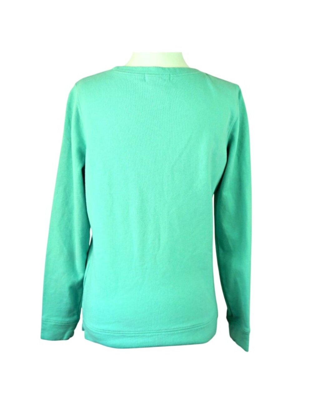 Vineyard Vines XS Aqua Sweater – Beaded Anchor Collar, Cotton, Grand Turk Green - Picture 4 of 7